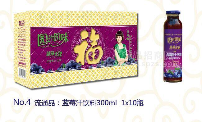 园汁园味蓝莓汁饮料300mlx10瓶