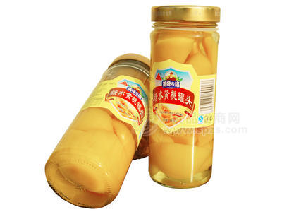 糖水黄桃罐头瓶装 450克.