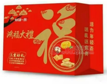 谷部一族 三合一（曲奇+锅巴+米饼）年货礼盒-580克/袋