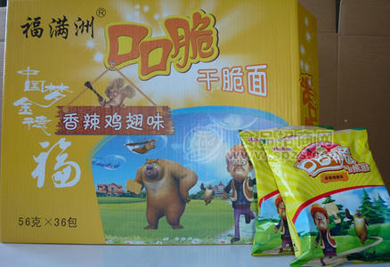 口口脆系列干吃面香辣鸡翅味