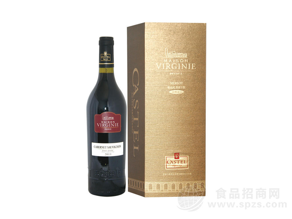 法国红酒进口卡斯特惟诘尼美乐干红葡萄酒