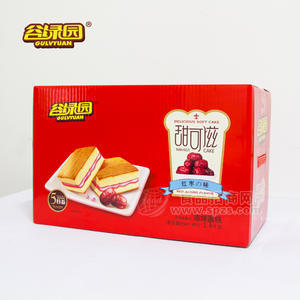 谷绿园甜可滋海绵蛋糕1.8kg装彩箱 红枣味