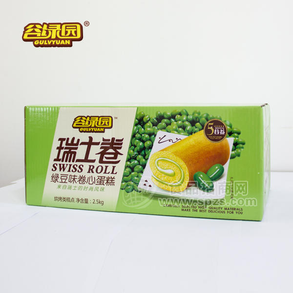 谷绿园瑞士卷2.5kg 绿豆味