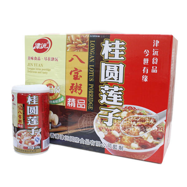 ·津沅桂圆莲子八宝粥 方便食品320gx12罐 