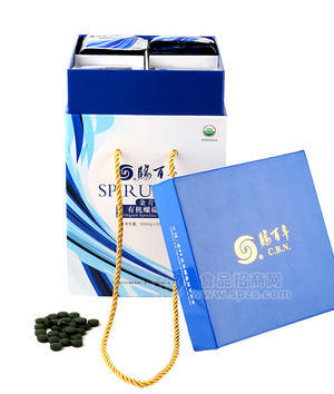 赐百年有机螺旋藻大方盒2000片家庭装