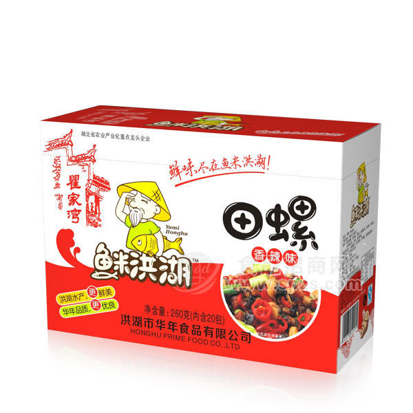 ·鱼米洪湖田螺香辣味盒280g 