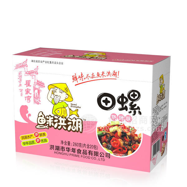 ·鱼米洪湖田螺烧烤味盒280g 