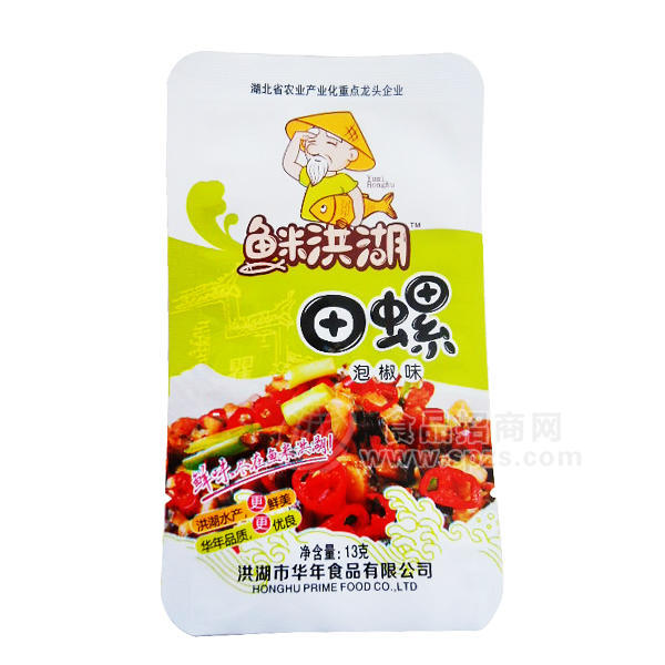 ·鱼米洪湖田螺泡椒味13g 