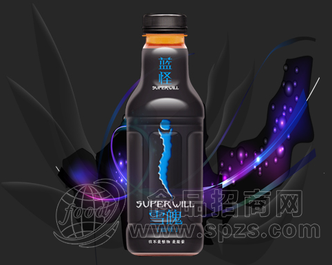 雪魄蓝怪蜜桃味能量饮料500ml