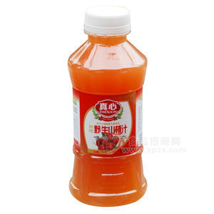 真心 鲜榨野生山楂汁果汁饮料450ml