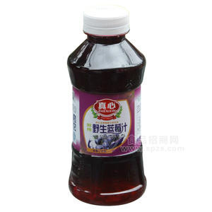 真心 鮮榨野生藍莓汁果汁飲料450ml