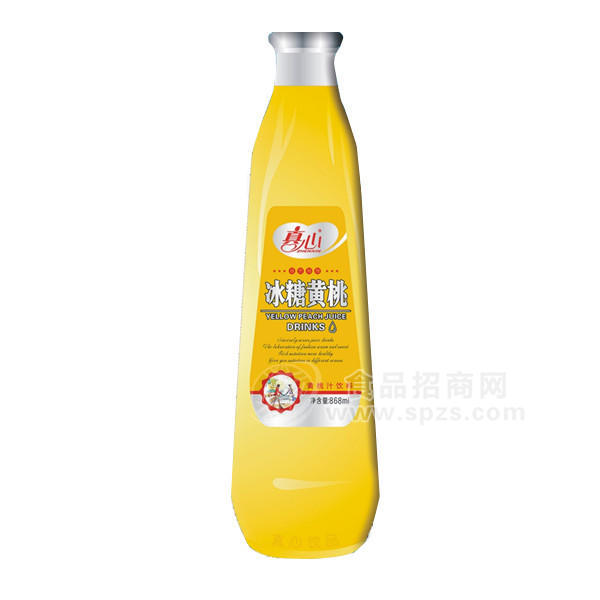 真心 冰糖黃桃 復(fù)合黃桃汁飲料 868,ml