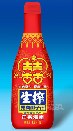 椰資鄉(xiāng)紅雙喜果肉椰子汁1.25kg