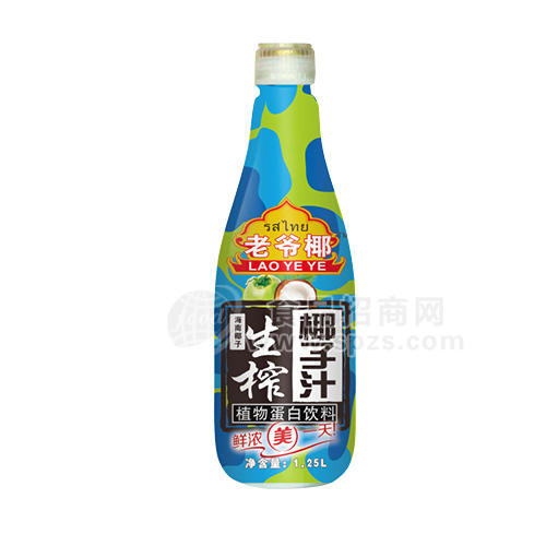 ·老爷椰 生榨椰子汁植物蛋白饮料1.25L 