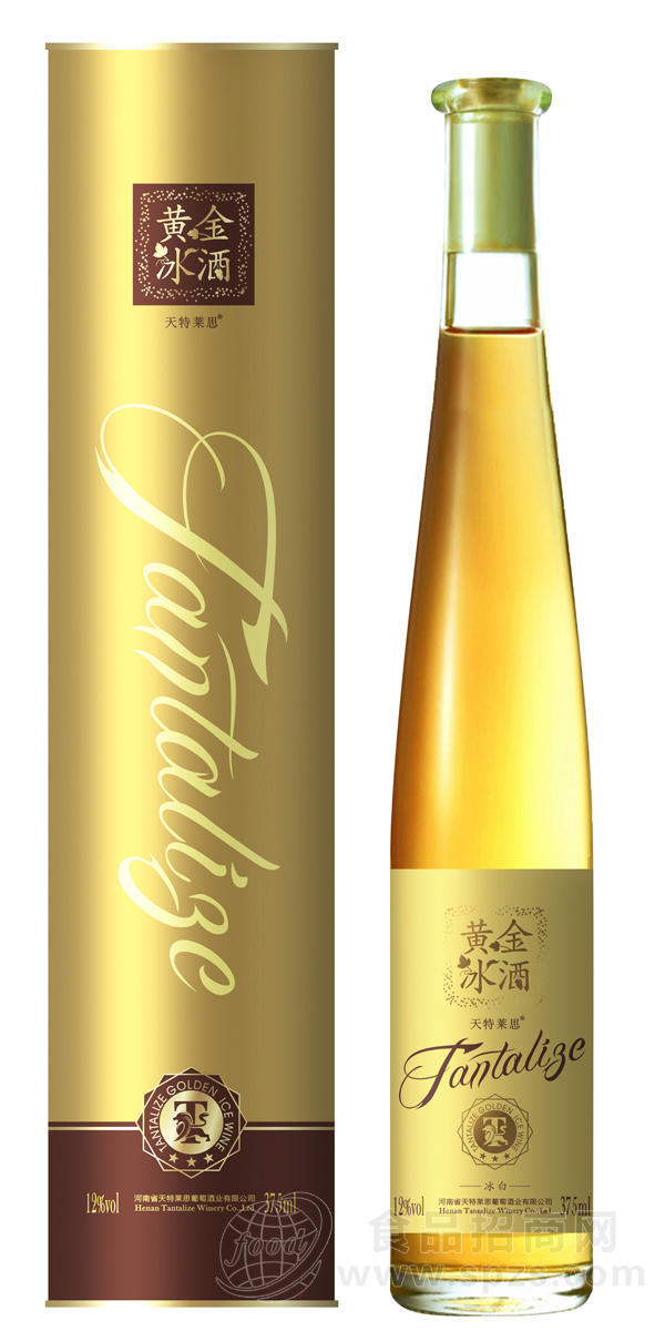 天特莱思黄金冰白葡萄酒12度甜型