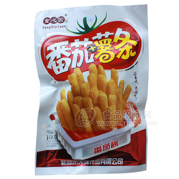 童心園 番茄+薯條 膨化食品 45g