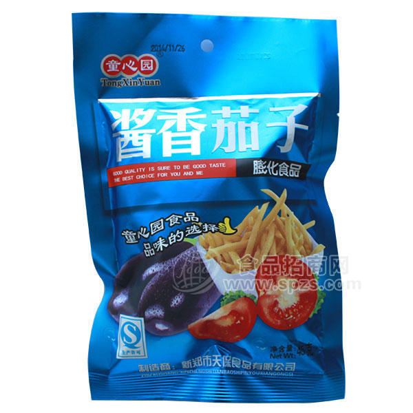 童心園 醬香茄子 膨化食品 45g