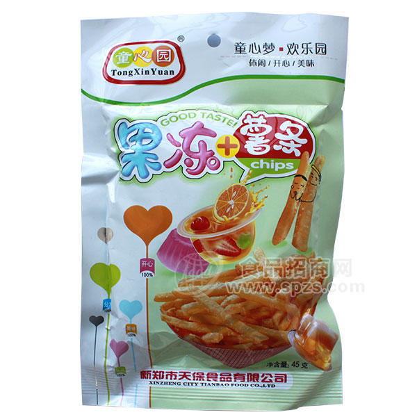 童心园 果冻+薯条 膨化食品 45g