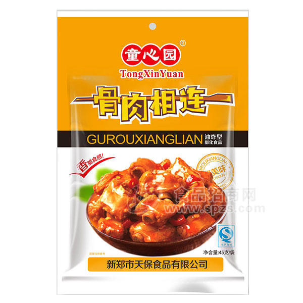 ·童心园 骨肉相连 油炸型膨化食品 45g 