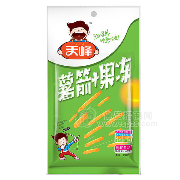 ·天峰 薯箭+果冻 膨化食品 45g 