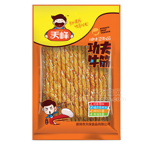 ·天峰 功夫牛筋 调味豆制品 56g 