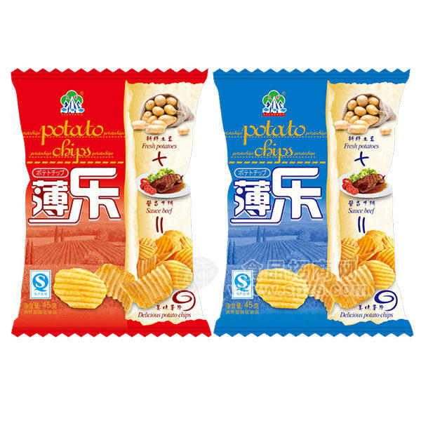 ·天峰 薄乐 薯片 膨化食品 45g 