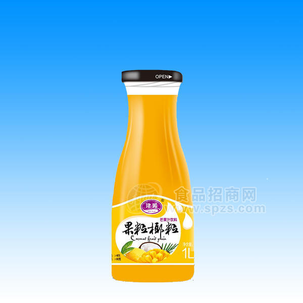 ·津派 果粒椰粒芒果汁饮料1L 