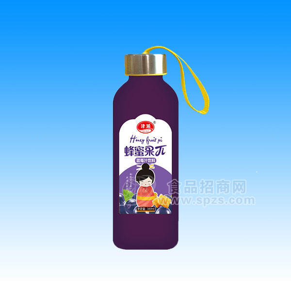 ·津派蓝莓汁饮料380ml 