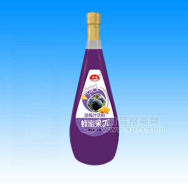 ·津派蜂蜜果π蓝莓汁饮料1.5L 