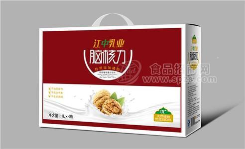 江中乳業(yè)核桃力核桃露植物蛋白飲料1L  4瓶