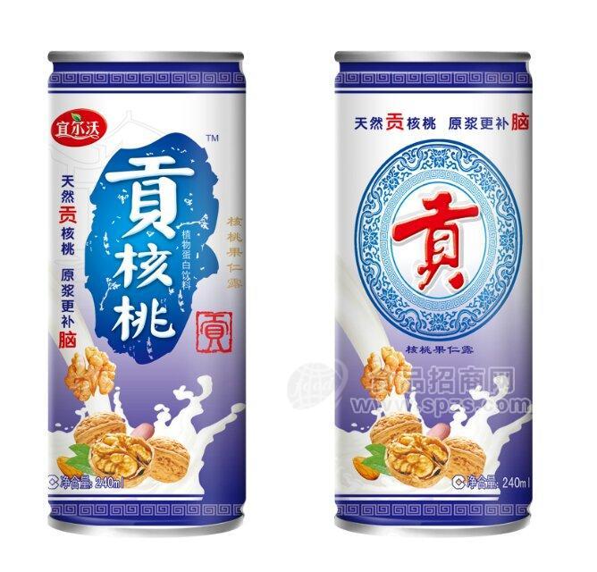 天然貢核桃露240ml