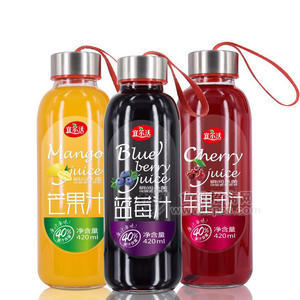 宜尔沃 芒果汁 蓝莓汁 车厘子汁 果汁饮料 420ml