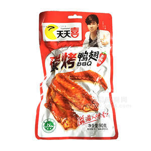 天天喜碳烤雞翅麻辣小食品90g