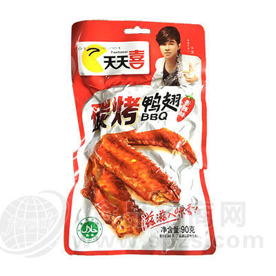 天天喜碳烤鸡翅麻辣小食品90g