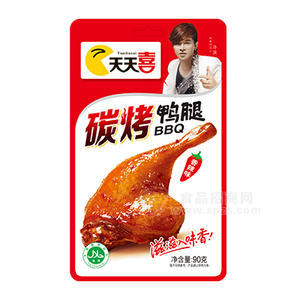 天天喜香辣味碳烤鴨腿麻辣小食品90g