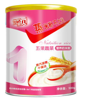 五果蔬菜營養(yǎng)奶米粉-輔食添加初期食用500g