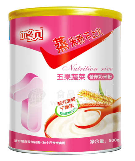 五果蔬菜營養(yǎng)奶米粉-輔食添加初期食用500g