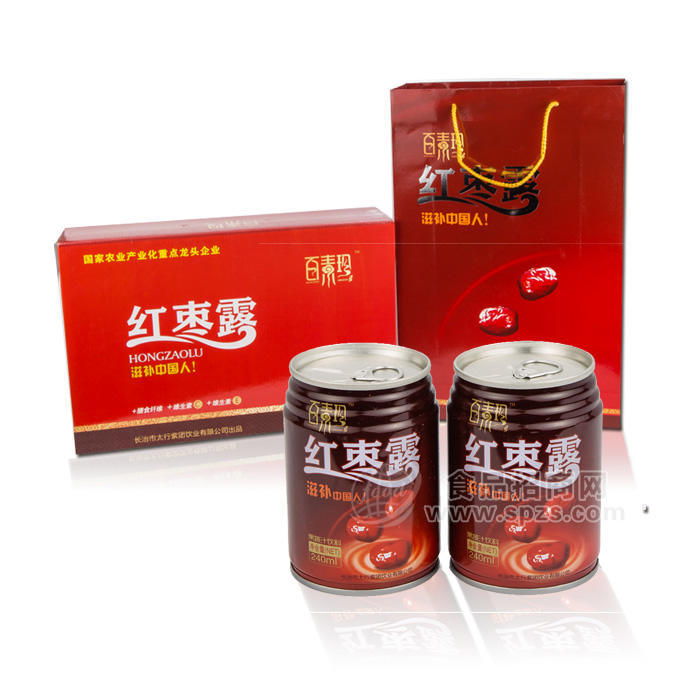 百素珍 紅棗露240ml*20罐 紅棗味果蔬汁飲料 滋補飲品