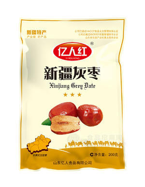 亿人红 新疆灰枣（三星）200克