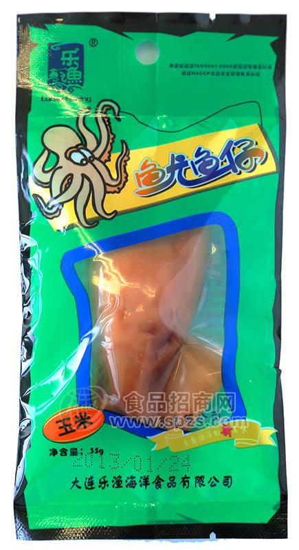 樂漁玉米魷魚仔 35g 休閑大洋零食招商