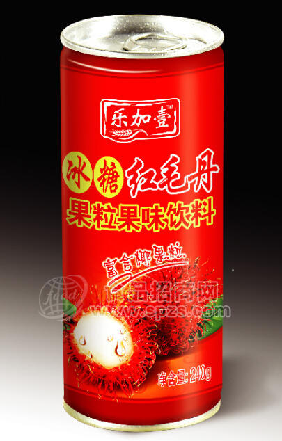 果汁飲料 樂(lè)加壹紅毛丹240g水果飲料