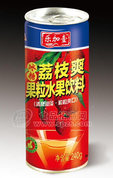 果汁飲料 樂(lè)加壹 240g荔枝爽高罐