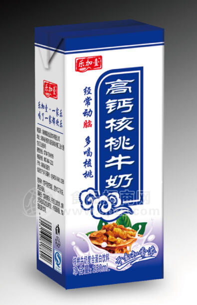 植物蛋白飲料樂(lè)加壹  高鈣核桃牛奶250ml利樂(lè)包