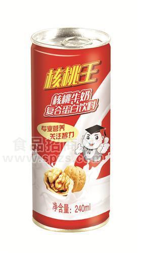 植物蛋白飲料核桃牛奶240ml 高罐