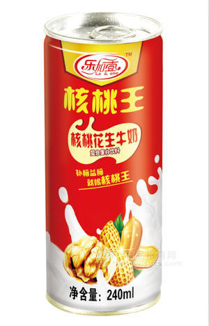 植物蛋白飲料 核桃花生牛奶240ml高罐