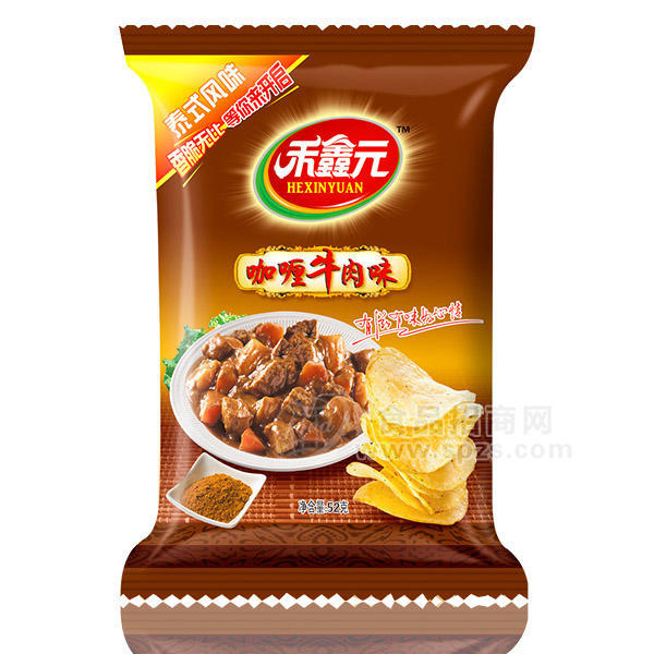禾鑫元一元 咖喱牛肉味薯片 52g