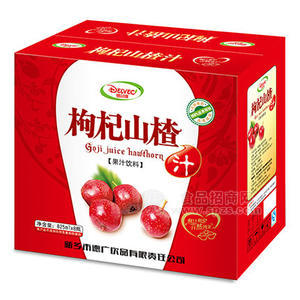 德尔维 枸杞山楂汁果汁饮料825mlx8瓶