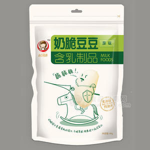 尚食格格 含乳制品奶脆豆豆原味自立袋80g