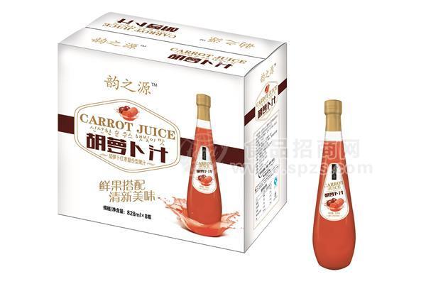 ·韵之源果汁饮料 胡萝卜汁 828mlx8瓶 