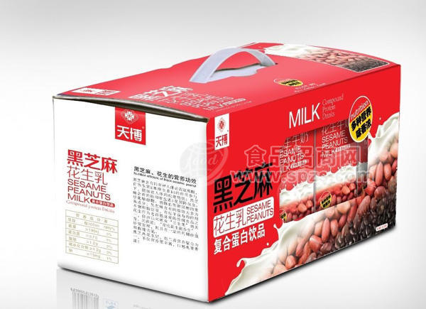 天博利乐砖-黑芝麻花生乳开窗礼盒